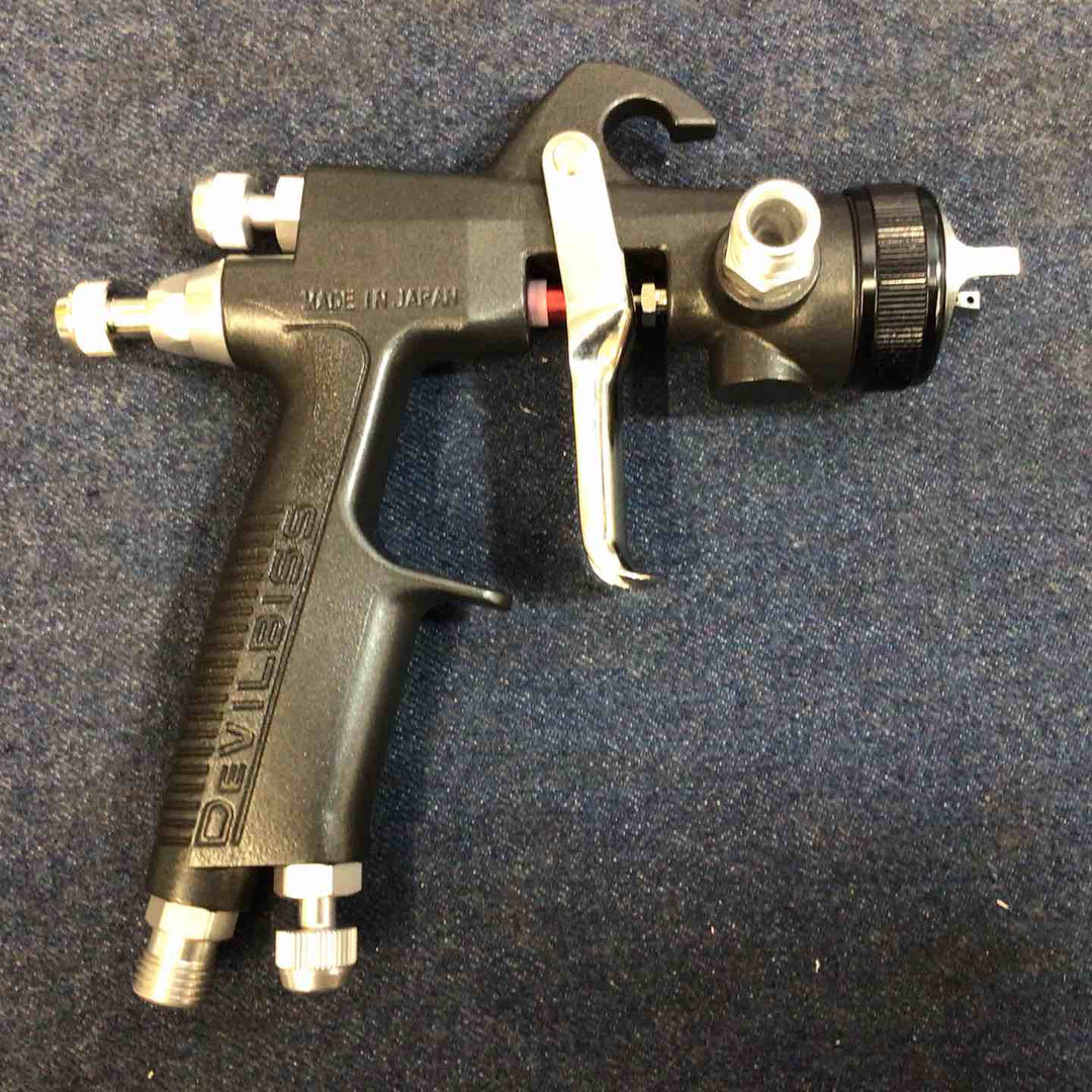 【未使用品】DEVILBISS デビルビス 1.8mm口径 スプレーガン 【塗料カップ + 手元エアバルブ + LEDライト】 セット品【八潮店】
