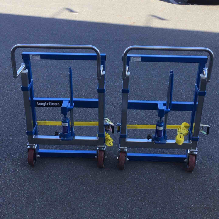 【店頭受取り限定】ロジスティッカー 重量物移動台車 リフティングローラー 家具移動台車 2台セット 油圧式【八潮店】