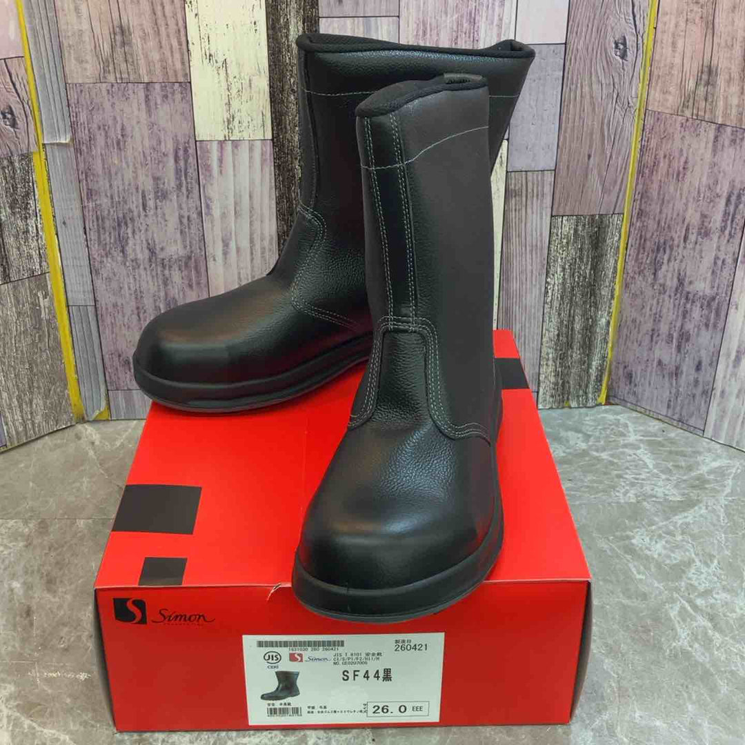◇Simon/シモン 安全靴 半長靴 SF44黒【八潮店】