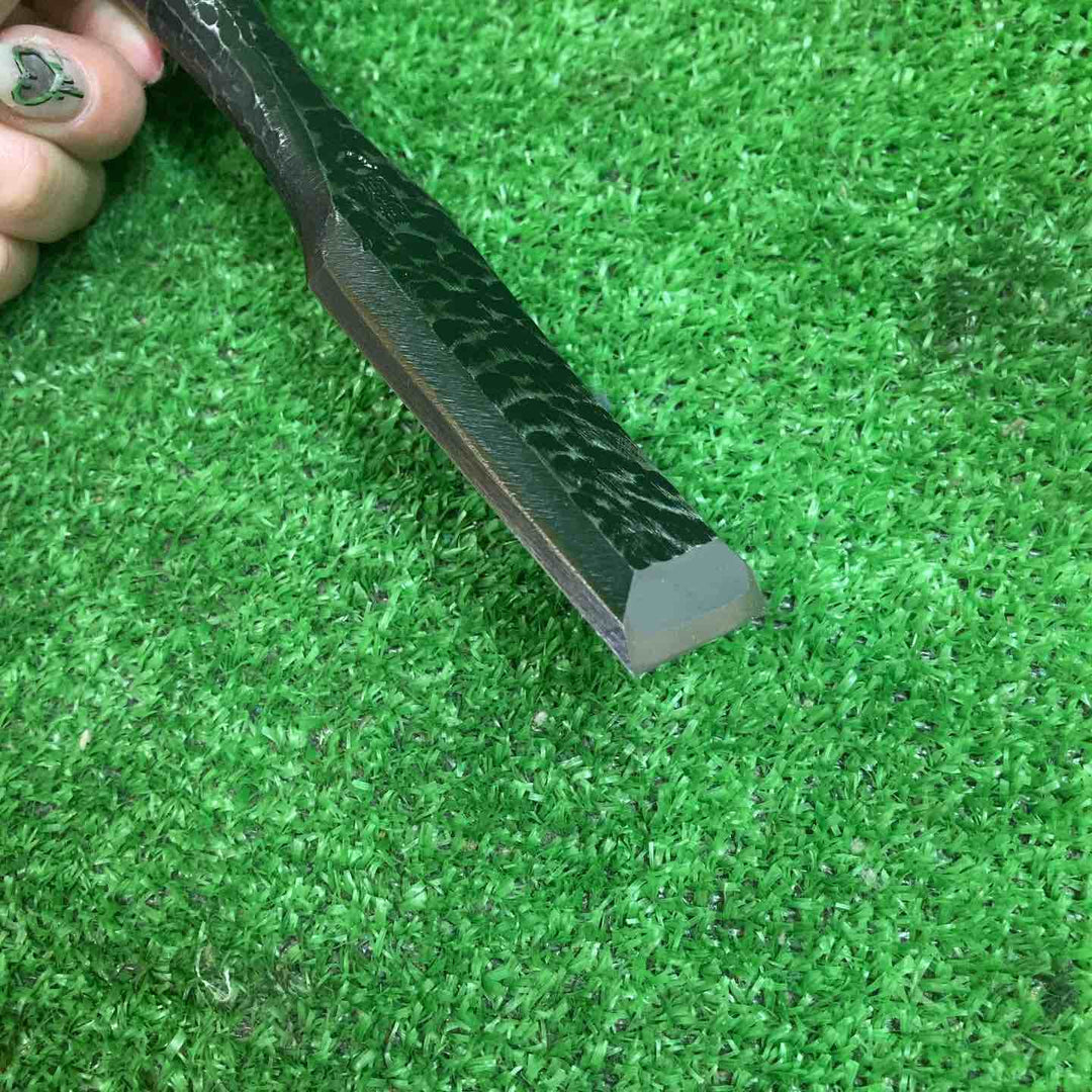 ▼田齋作 脇差し鑿 槌目造り 8分 24mm 革ケース付 二枚裏 かんな カンナ【川越店】