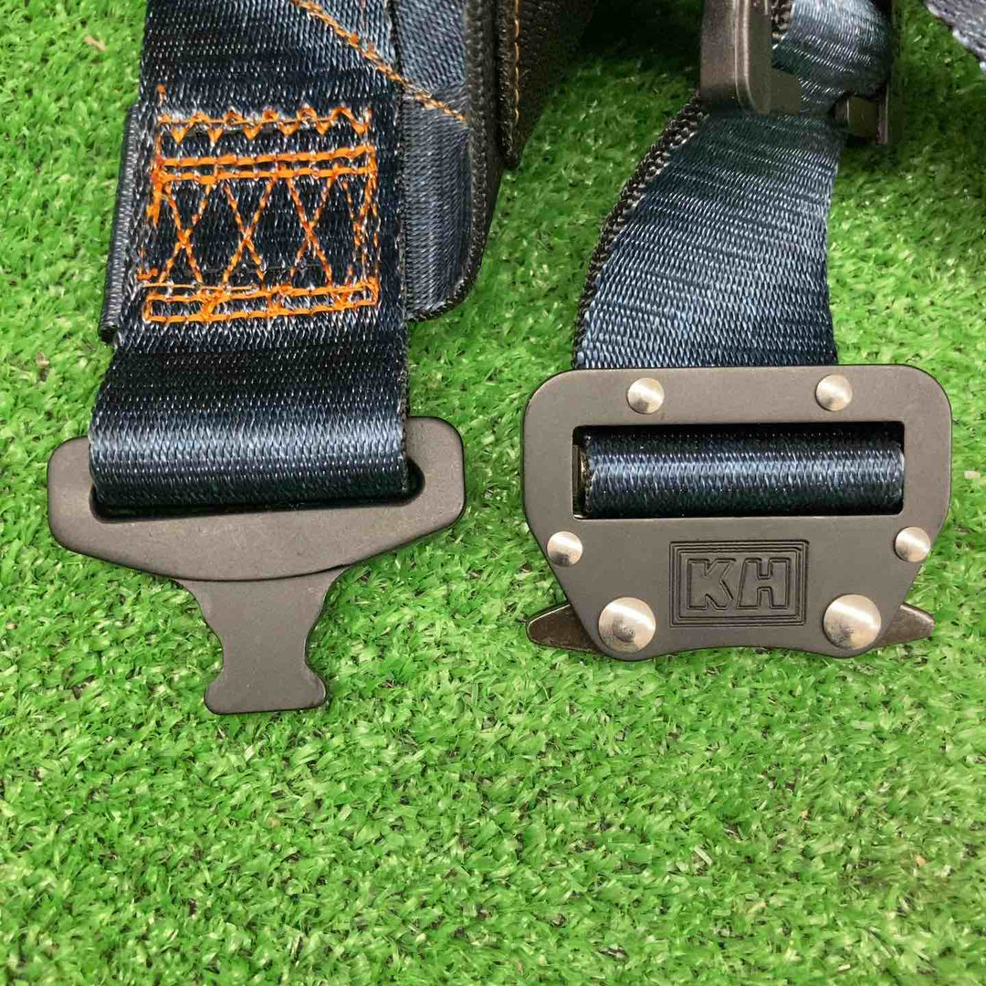 【未使用品】 基陽/KH 鳶忍者 Y型フルハーネス ワンタッチ式 M-L寸 デニム風 HYNL-ML 墜落制止用器具 【鴻巣店】