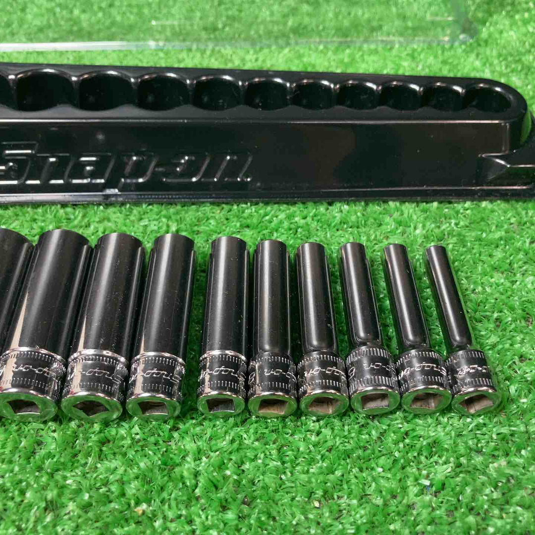 【中古品】▲スナップオン(Snap-on) 1/4 6角ディープソケット12個セット PAKTY314 マグネットホルダー付き【岩槻店】