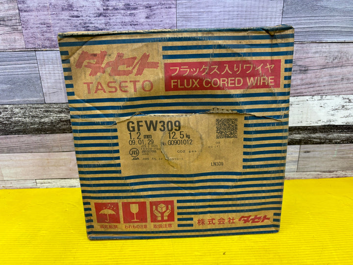 TASETO タセト 溶接ワイヤー フラックス入りワイヤ ステンレス鋼 GFW309LAP 1.2mm 12.5kg　箱破れあり　【八潮店】