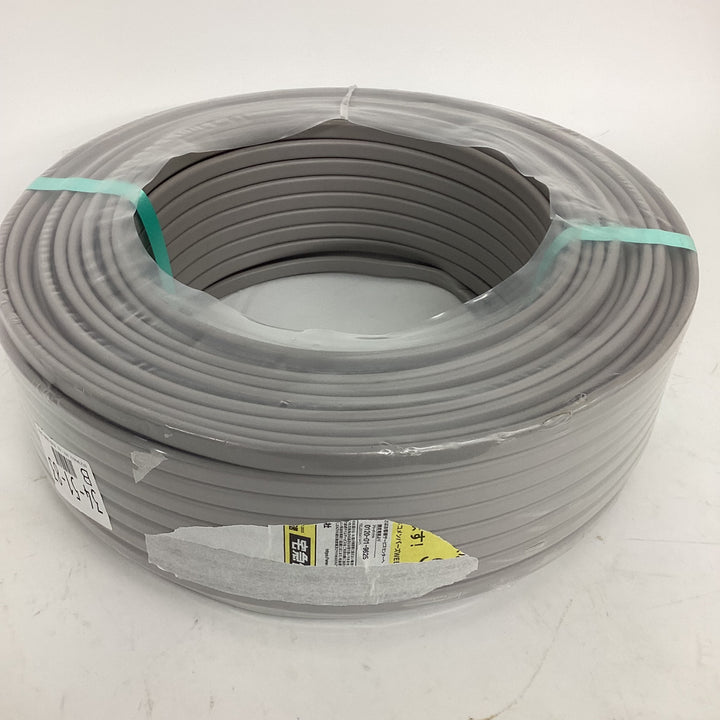 ◇ 弥栄電線 VVFケーブル 6ビニル絶縁ビニルシースケーブル平形 2.0mm×3心 100m巻 (灰色) VVF2.0×3C×100m【狭山】