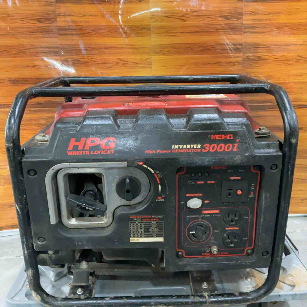 【店頭受取り限定】◇ワキタ(MEIHO) インバーター式ガソリン発電機 HPG3000i 奥行48.4×高さ41.7×幅42cm【川口店】