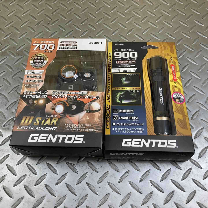 GENTOS へッドライト　WS-300H＆ライト　RX-386R【川崎店】