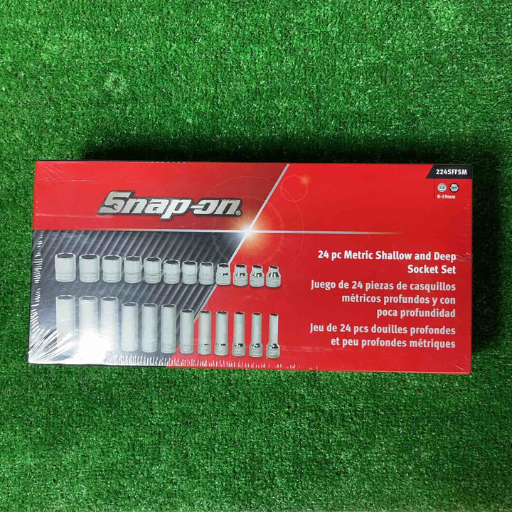 スナップオン  Snap-on 3/8sq ソケットセット 6ポイント シャロー&ディープ 24pcs  224SFFSM【岩槻店】