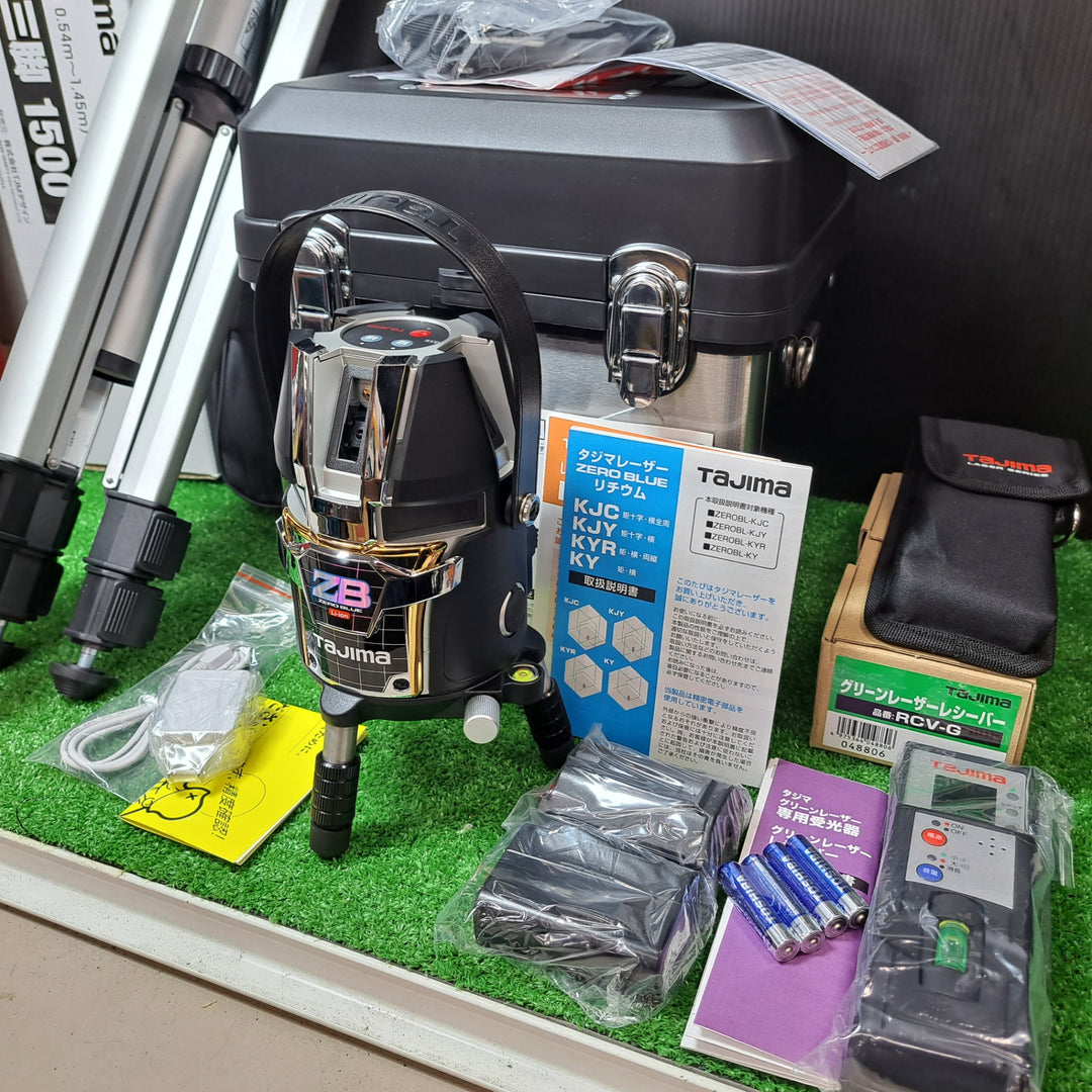 タジマ/Tajima ブルーグリーンレーザー墨出し器 ZEROBL-KYSET 矩・横 受光器・三脚付き【岩槻店】