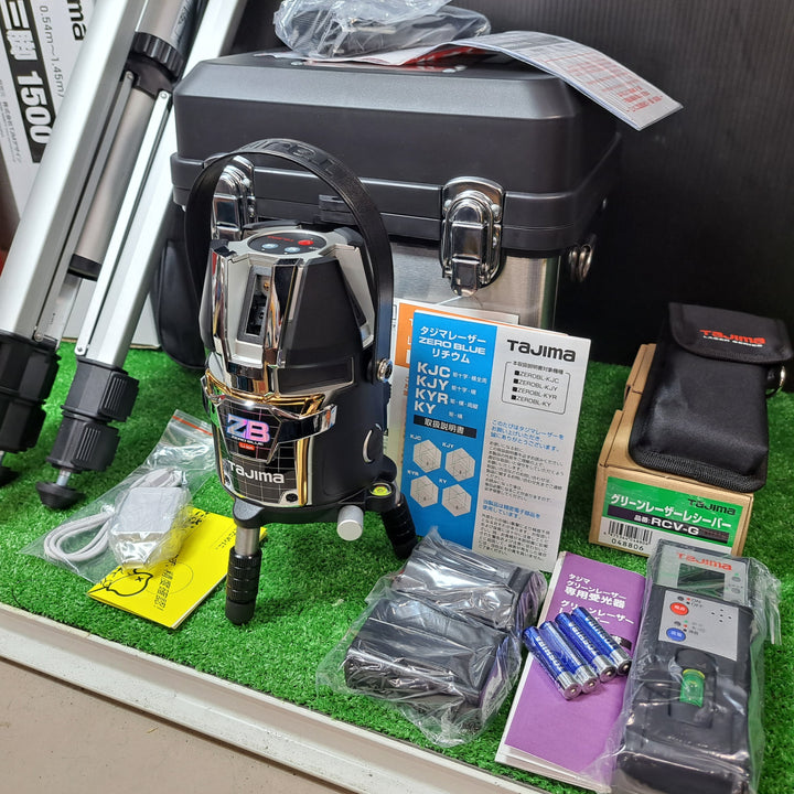 タジマ/Tajima ブルーグリーンレーザー墨出し器 ZEROBL-KYSET 矩・横 受光器・三脚付き【岩槻店】