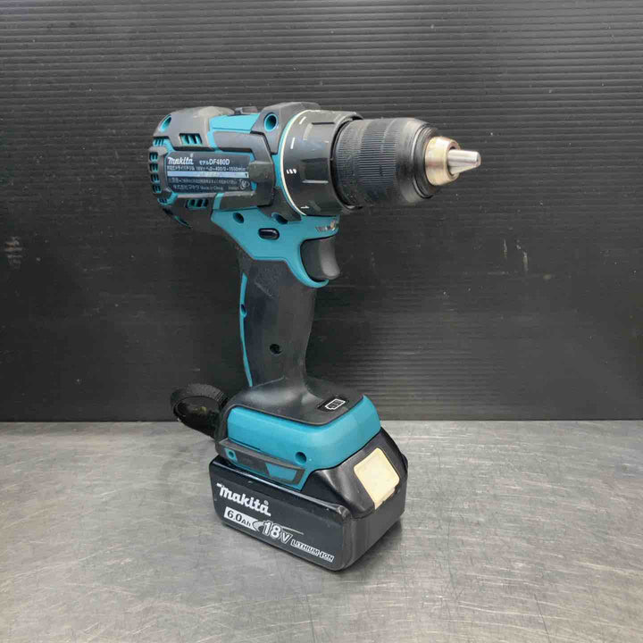 【中古品】 マキタ(makita) 18V コードレスドリルドライバー DF480DZ バッテリー1個付属 【東大和店】