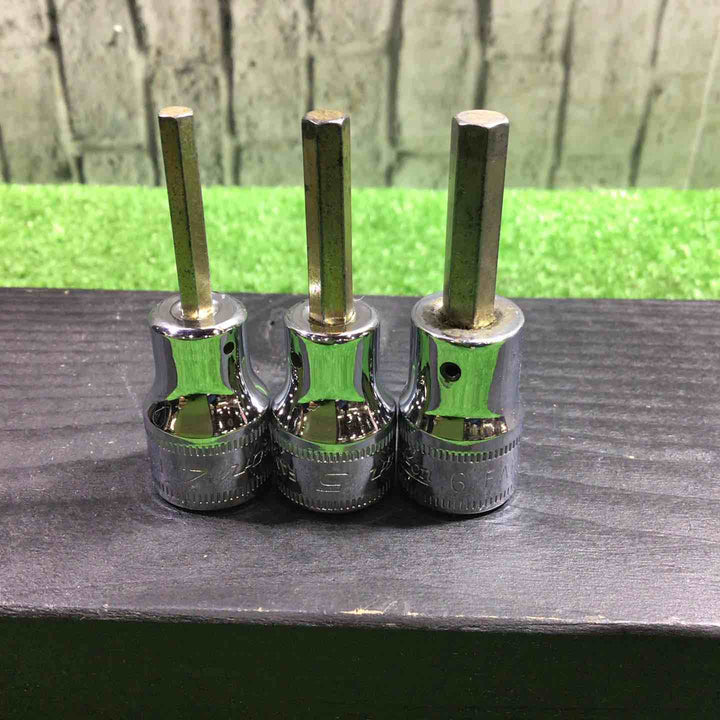 スナップオン(Snap-on) 3/8ヘックスソケット 3点セット FAMシリーズ FAM6Aのみ旧ロゴです 【川口店】