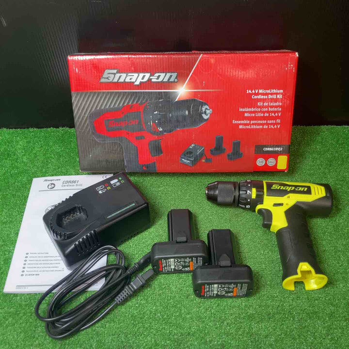 スナップオン/Snap-on コードレスドリルドライバー CDR861HVJ2 イエロー ※保管汚れ・スレや傷みがあります【岩槻店】