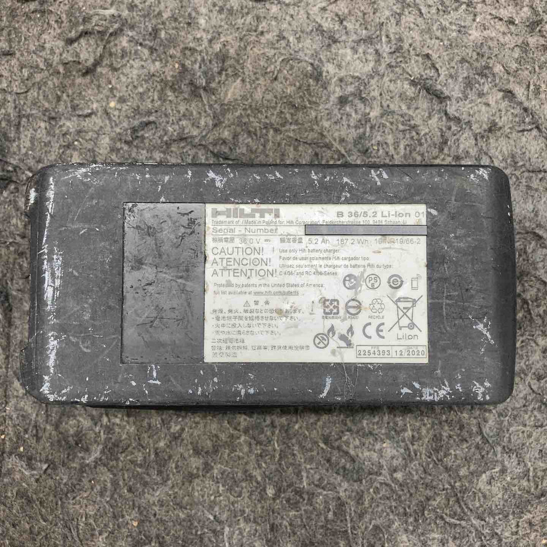 【中古品】 ヒルティ/HILTI リチウムイオンバッテリー B36/5.2 36V/5.2Ah 【鴻巣店】