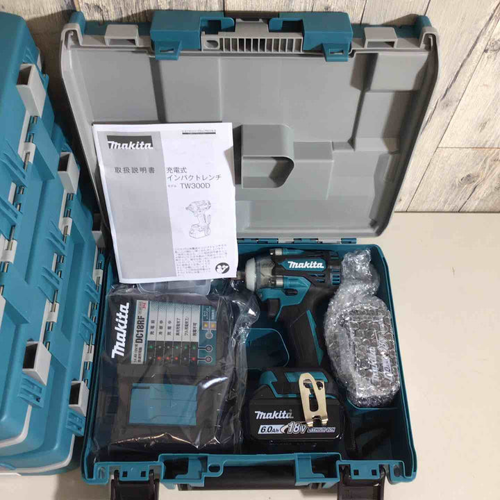 【未使用品】マキタ(makita) コードレスインパクトレンチ TW300DRGX 4台セット バッテリー＆充電器付き【戸田店】