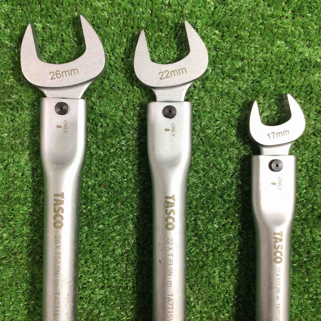 TOHNICHI エアコン用トルクレンチ 3本セット 26×T53.9Nm 22×T39.9Nm 17×T17.2Nm 1/2 3/8 1/4【川口店】