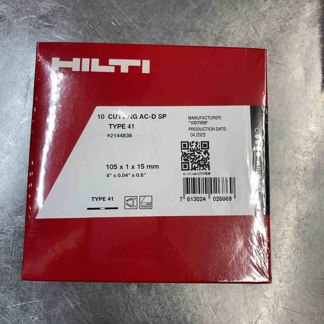 【未使用品】 ヒルティ(HILTI) 105mm ディスクグラインダー用砥石 20箱まとめ売りセット AC-P105x1.0x15SP 2144838 【東大和店】