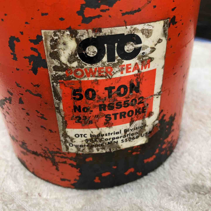 OTC SPX Power Team RSS502 ショートシリンダー 50t 2 3/8インチ ※動作未確認【八潮店】