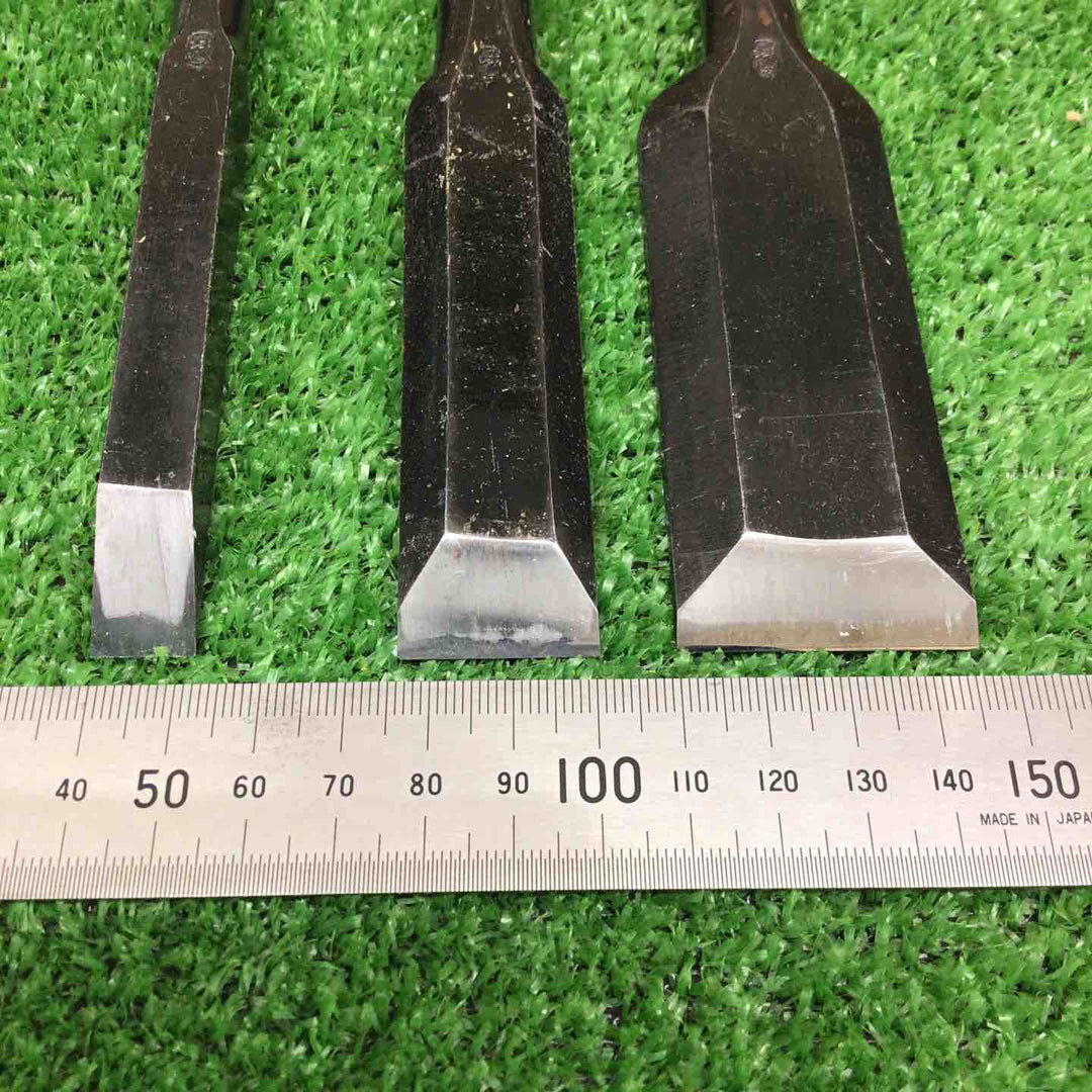 【中古・現状品】 舞鶴 銘 鑿 のみ ＊3本組 【鴻巣店】