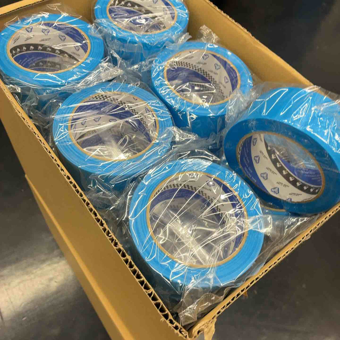 寺岡のPカットテープ 45mm×25m 青 No.4140 2箱(1箱36巻入 計72巻)【藤沢店】