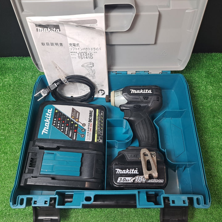 マキタ/makita コードレスソフトインパクトドライバー TS141DRGXB 18V3.0Ahバッテリー1個付きセット【岩槻店】