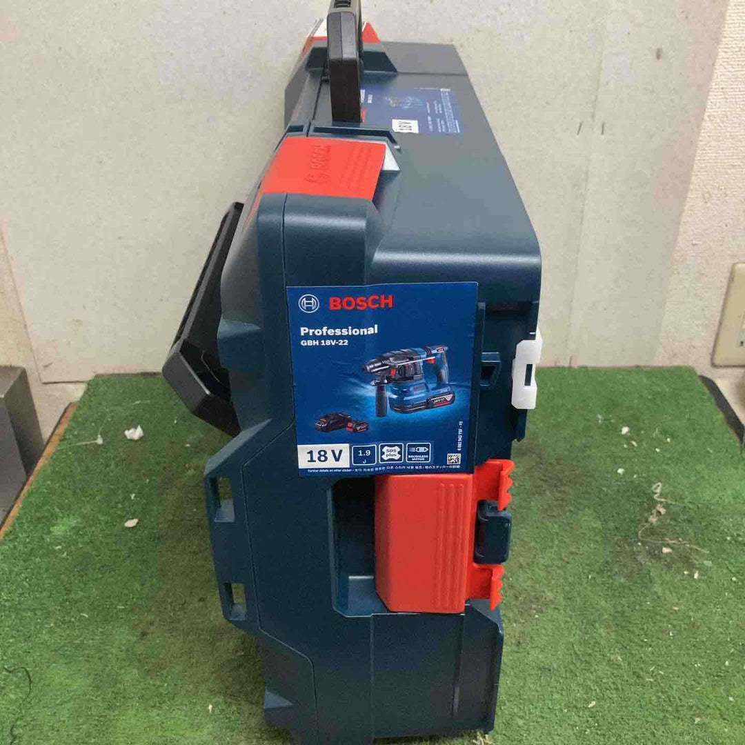 Bosch Professional(ボッシュ) 18V コードレスハンマードリル (5.0Ahバッテリー2個・充電器・キャリングケース付) GBH18V-22【町田店】
