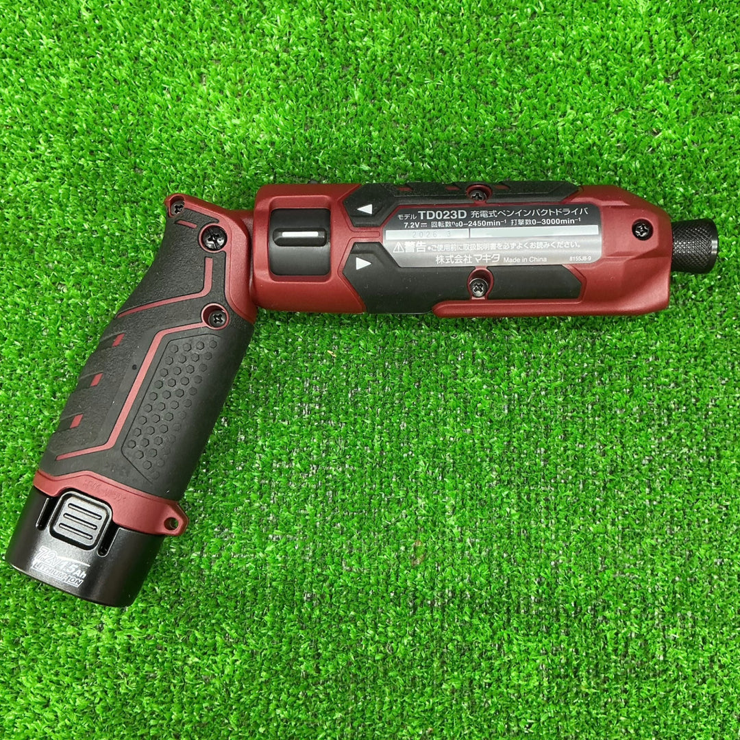 【未使用品】マキタ(makita) 7.2V コードレスペンインパクトドライバ TD023DHXAR【電材館越谷店】