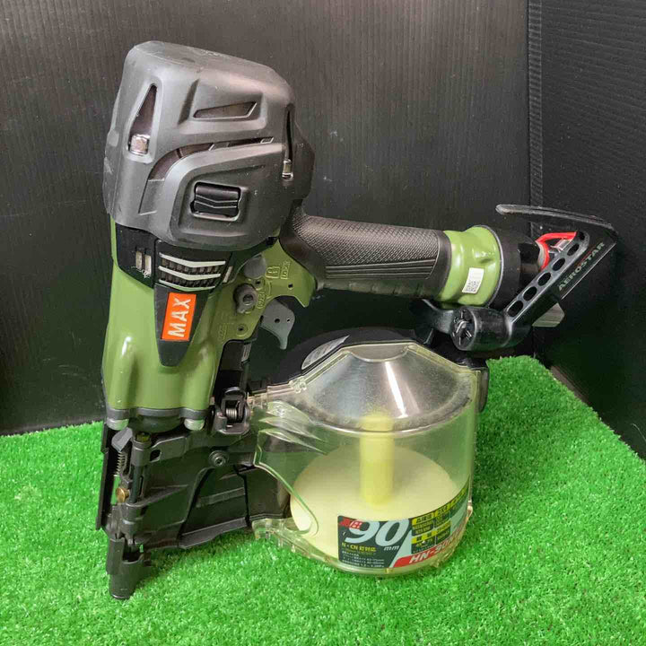 ★マックス(MAX) 高圧エア釘打ち機 HN-90N6(D)_ミリタリーグリーン【岩槻店】