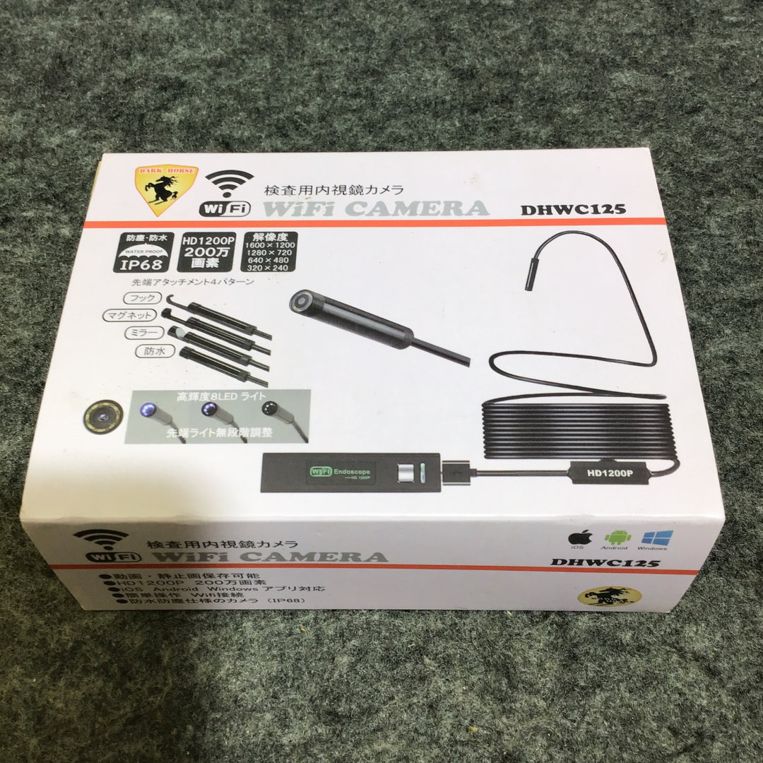 【未使用品】DARK HORSE(ダークホース) 検査用内視鏡カメラ DHWC125 5個セット WIFI CAMERA【桶川店】