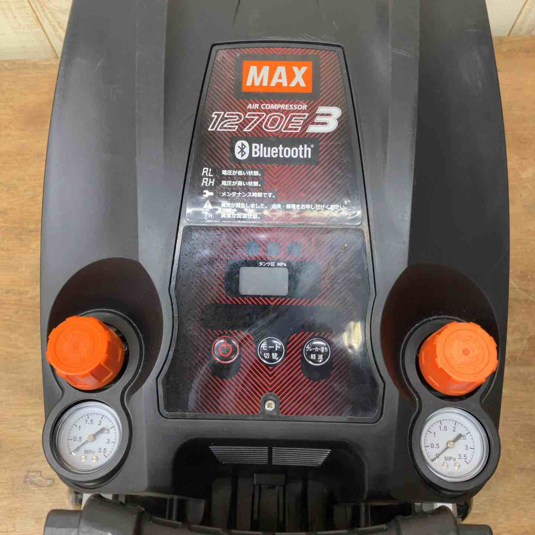 【中古品】★マックス(MAX) エアコンプレッサー AK-HH1270E3_ブラック エアフル充填時間約5分【柏店】