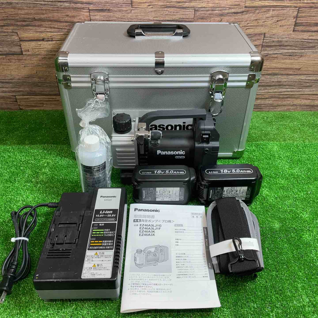 パナソニック(Panasonic) コードレス真空ポンプ EZ46A3LJ1G-B (バッテリー2個、付属品多数有) 【桶川店】