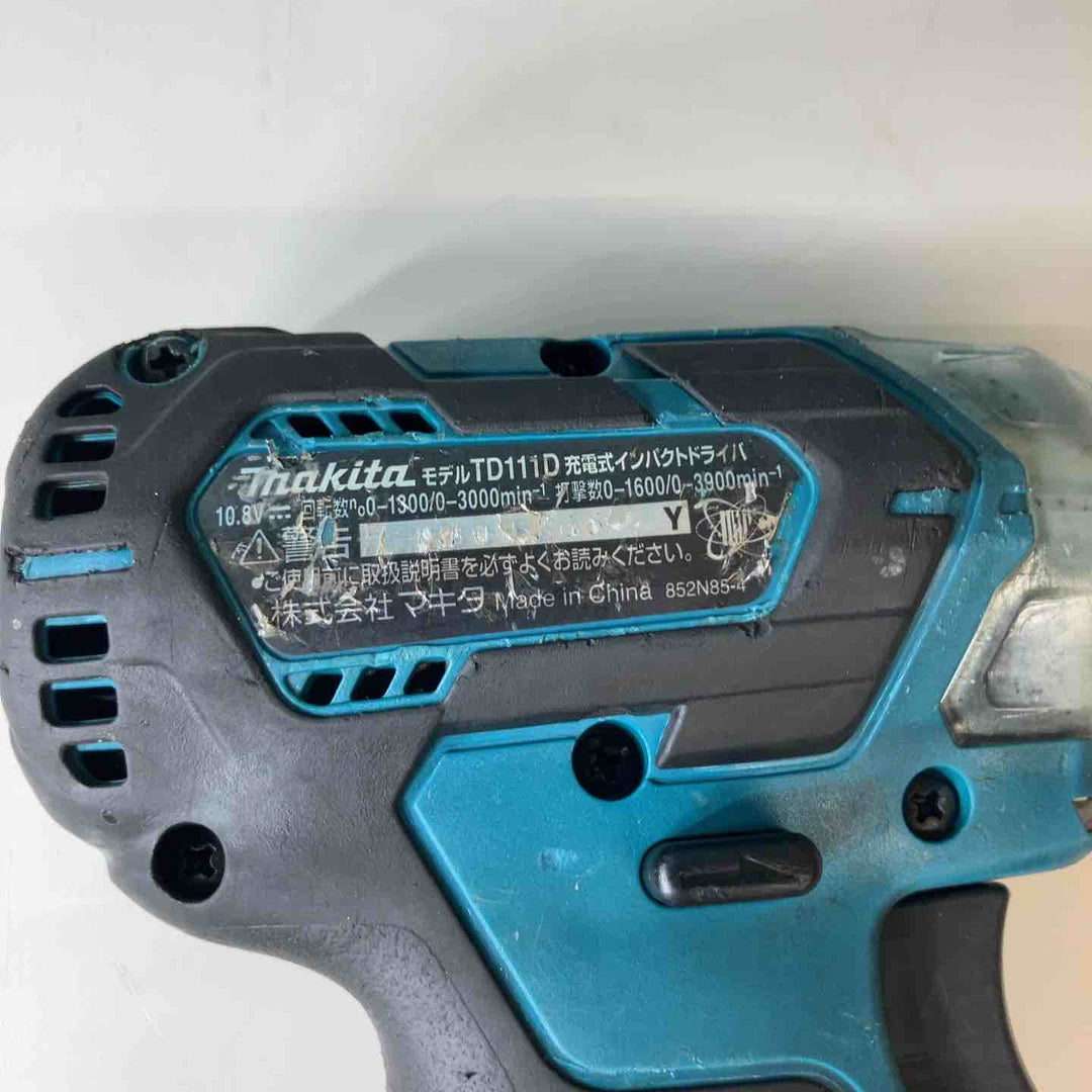 ★マキタ(makita) 10.8V コードレスインパクトドライバー TD111DSMX 純正バッテリ2個付【戸田店】