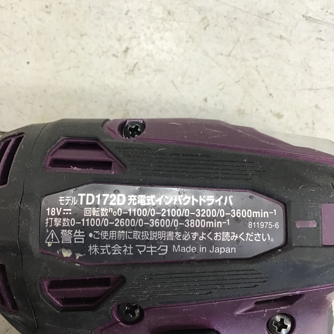 【中古品】マキタ/makita コードレスインパクトドライバー TD172DGXAP 【鴻巣店】