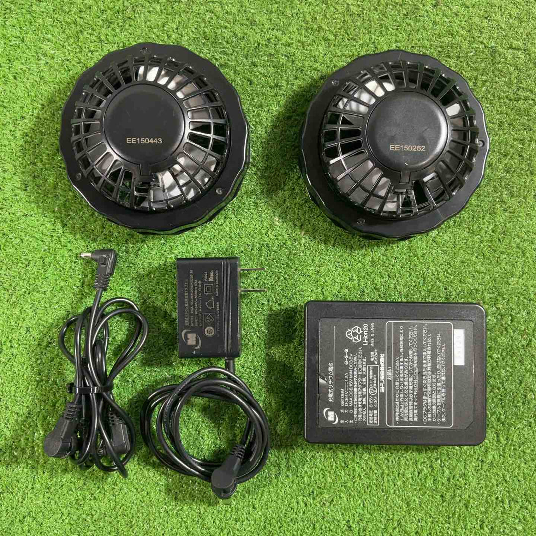[ミドリ安全] クールファン用 レギュラーファン セット （バッテリー ケーブル 充電アダプター） WE20FS6.3【川口店】
