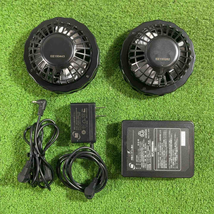 [ミドリ安全] クールファン用 レギュラーファン セット （バッテリー ケーブル 充電アダプター） WE20FS6.3【川口店】