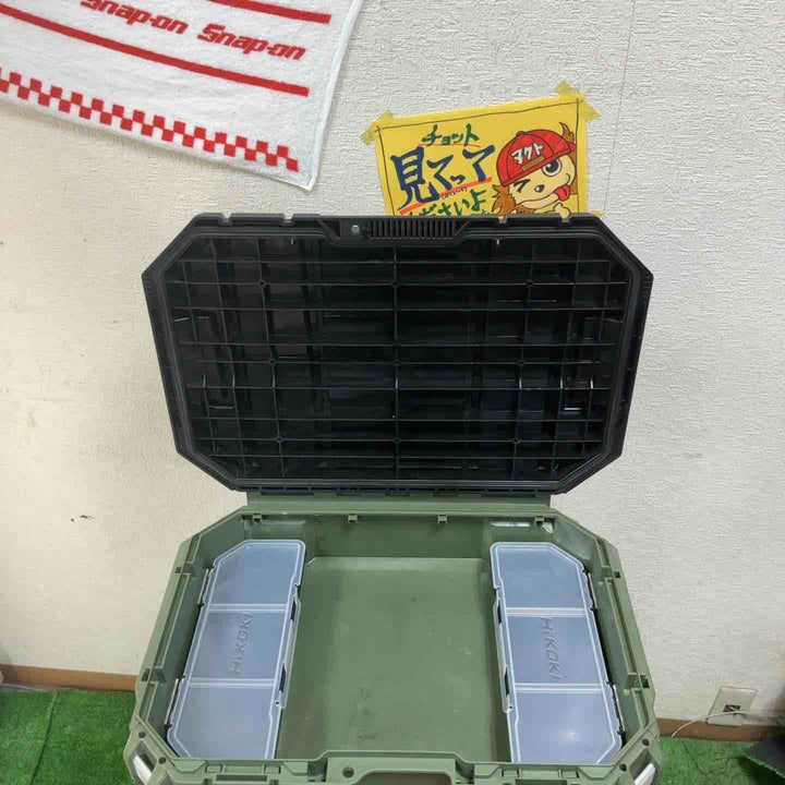 【店頭受取り限定】HiKOKI(ハイコーキ) マルチクルーザー キャリーボックス 工具箱 防じん 耐水 IP65取得 外寸縦400×横560×高さ678mm 連結収納 0037-9487【草加店】