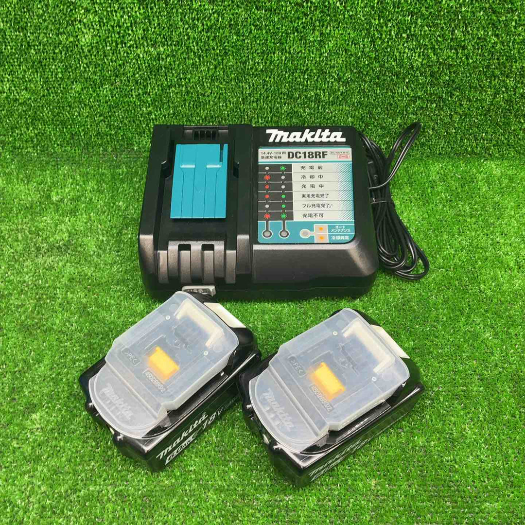 マキタ(makita) リチウムイオンバッテリー 18V/6.0Ah BL1860B 充電回数1回、2回/充電器 DC18RF セット【藤沢店】