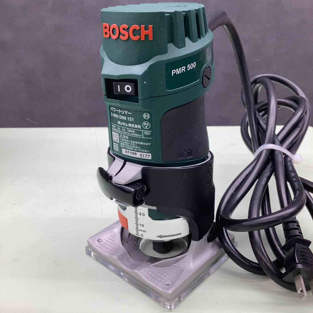 ボッシュ(BOSCH) パワートリマー PMR500 トリミング 切削 調整 スピンドルロック ビット昇降 くぼみ鍵穴 加工 お皿【越谷店】