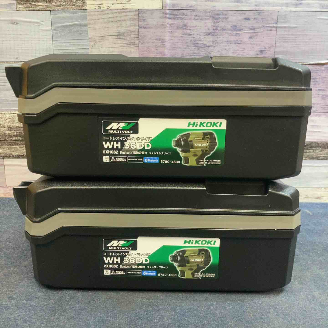 【未使用品】2台セット Hikoki フォレストグリーン WH36DD(2XHGSZ) 36V コードレスインパクトドライバ【八潮店】