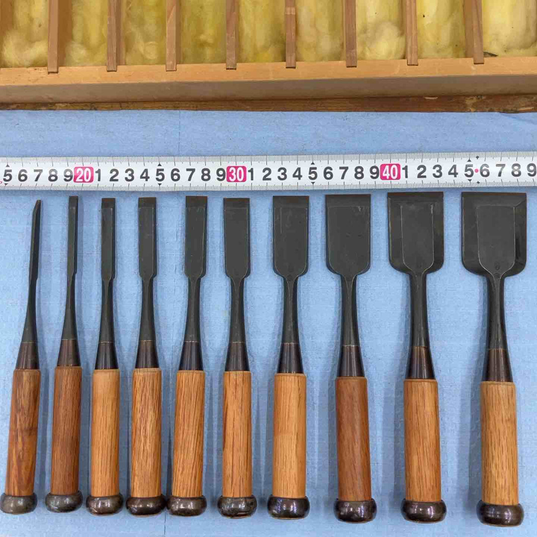 月市弘 鑿 のみ 10本組 大工道具 Japanise Chisel【柏店】