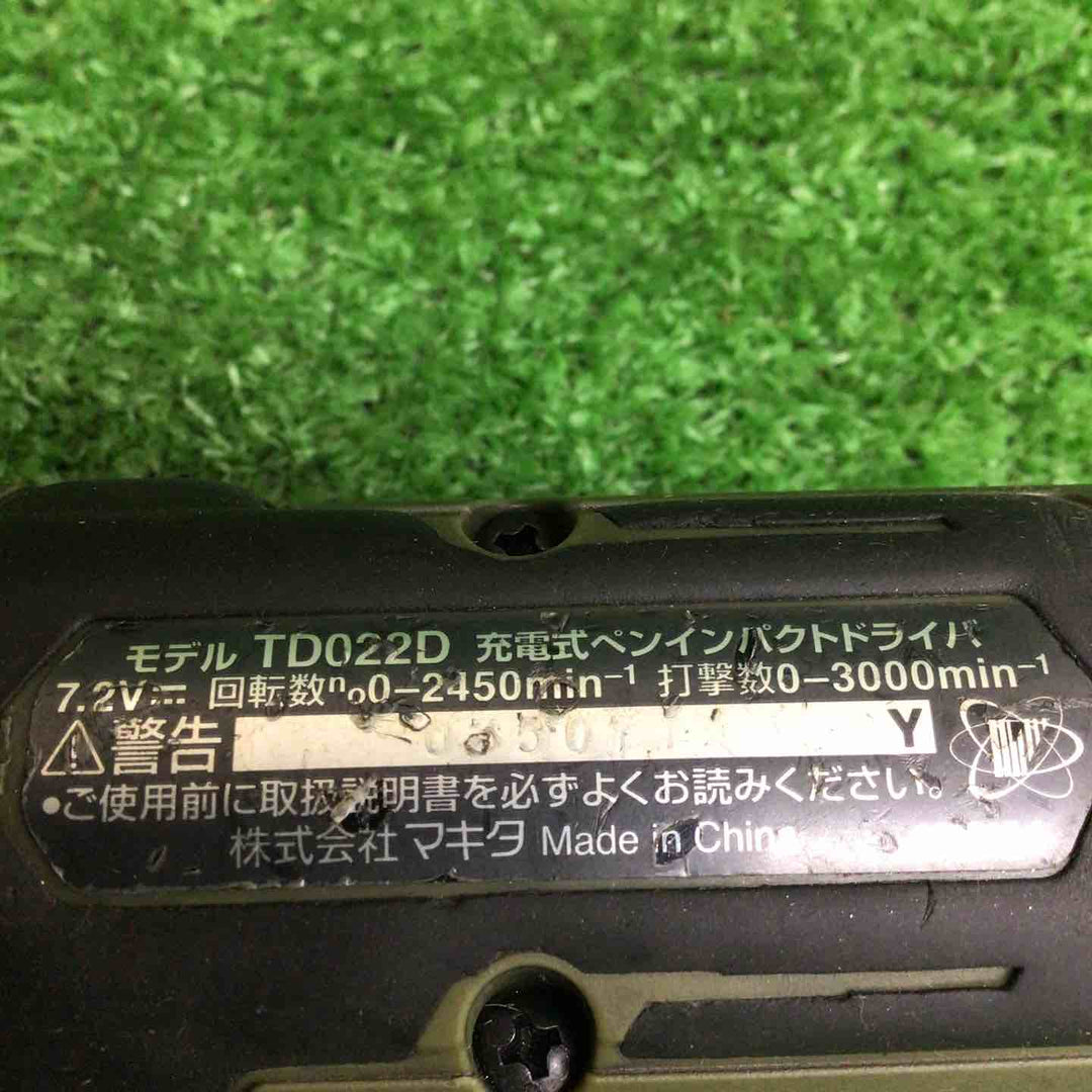【中古品】 マキタ/makita コードレスペンインパクトドライバー TD022DZO 【鴻巣店】