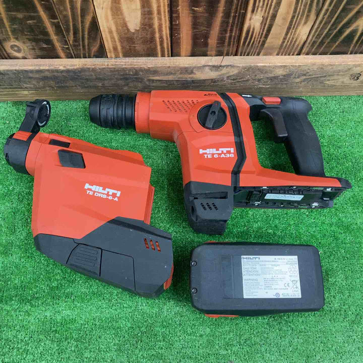 ★ヒルティHILTI) コードレスハンマドリル TE6-A36　集塵システム、バッテリー×1個付き　【桶川店】