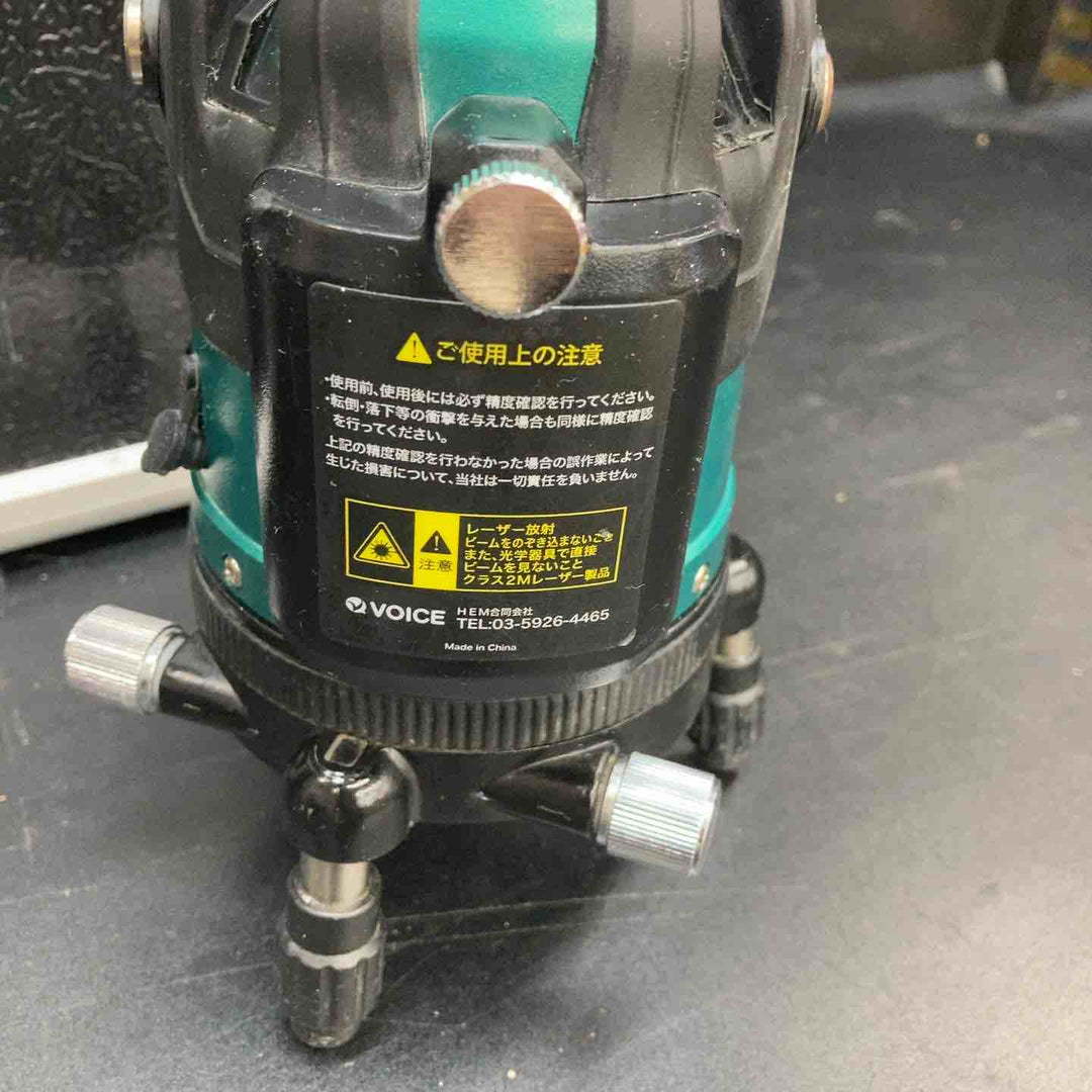 ◇VOICE レーザー墨出し器 5ライングリーンレーザー 矩十字・横 VLG-5X【川越店】