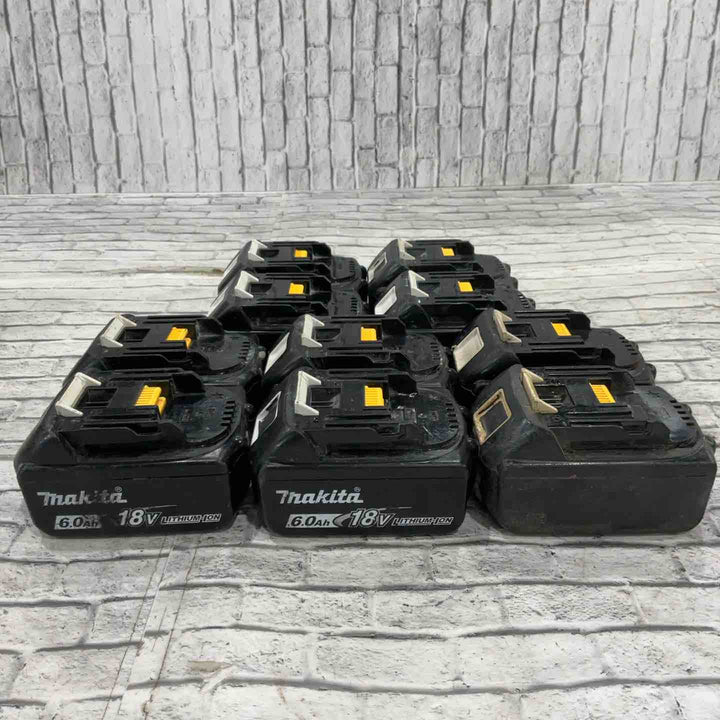 【現状品】①★マキタ(makita) リチウムイオンバッテリー 18V/6.0Ah BL1860B 10個セット 保証なし【川口店】