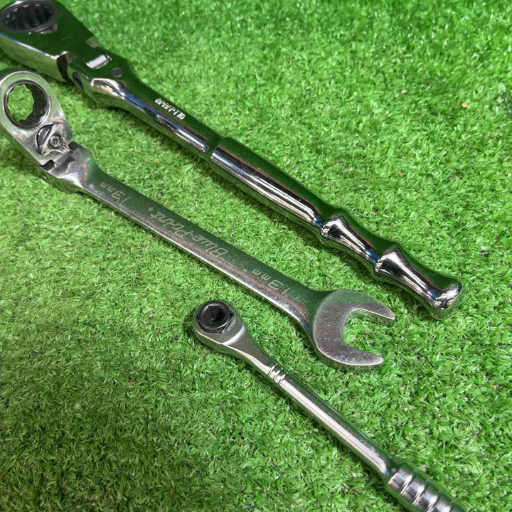 ブルーポイント 6角 ドライブ ラッチェット BPRFPT10、フレックスラチェットメガネ 13mm、ラチェット ３点セット【藤沢店】