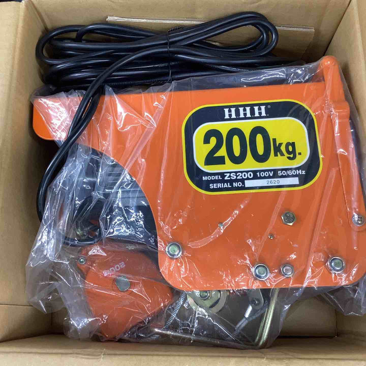 スリーエッチ 電気ホイスト ZS200【越谷店】
