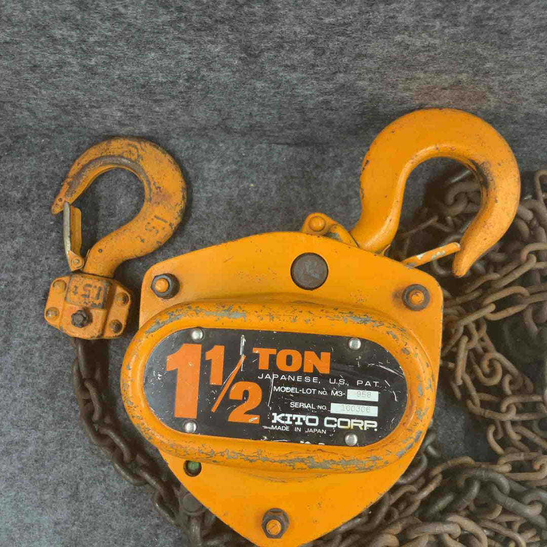 ◇KITO(キトー) M3型 チェーンブロック 1.5t(1 1/2TON) CB015【鴻巣店】
