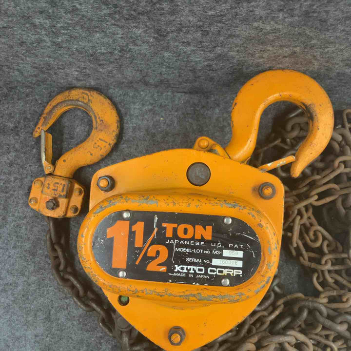◇KITO(キトー) M3型 チェーンブロック 1.5t(1 1/2TON) CB015【鴻巣店】