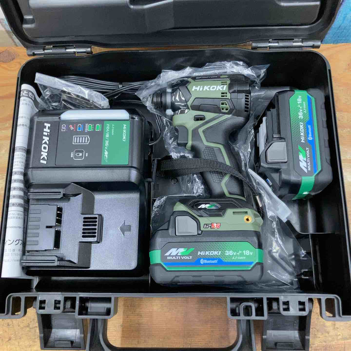【未使用品】ハイコーキ(HIKOKI ※旧:日立工機) コードレスインパクトドライバー WH36DC(2XPGSZ) 36V フルセット フォレストグリーン【柏店】