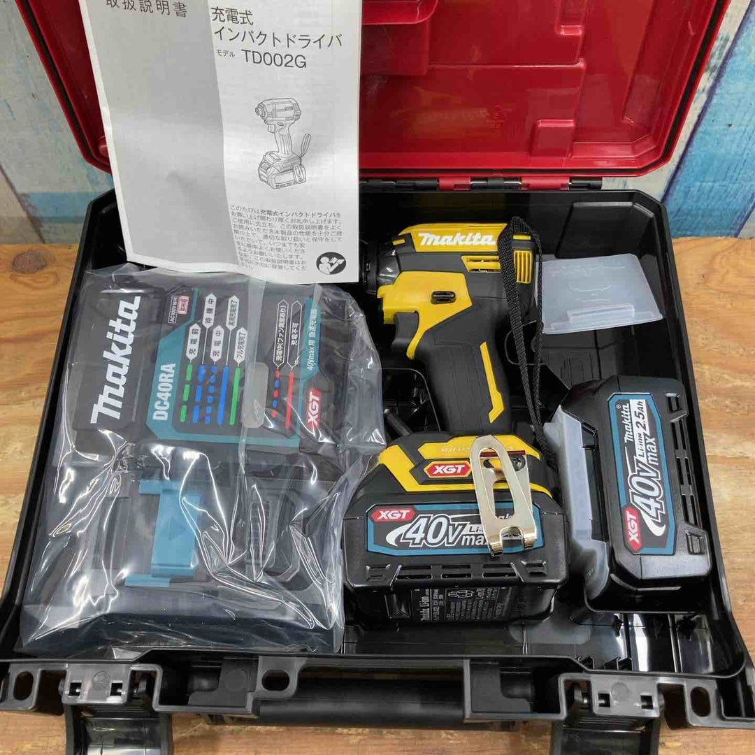 【未使用品/送料無料】★マキタ(makita) コードレスインパクトドライバー TD002GDXFY 40V フルセット フレッシュイエロー【柏店】