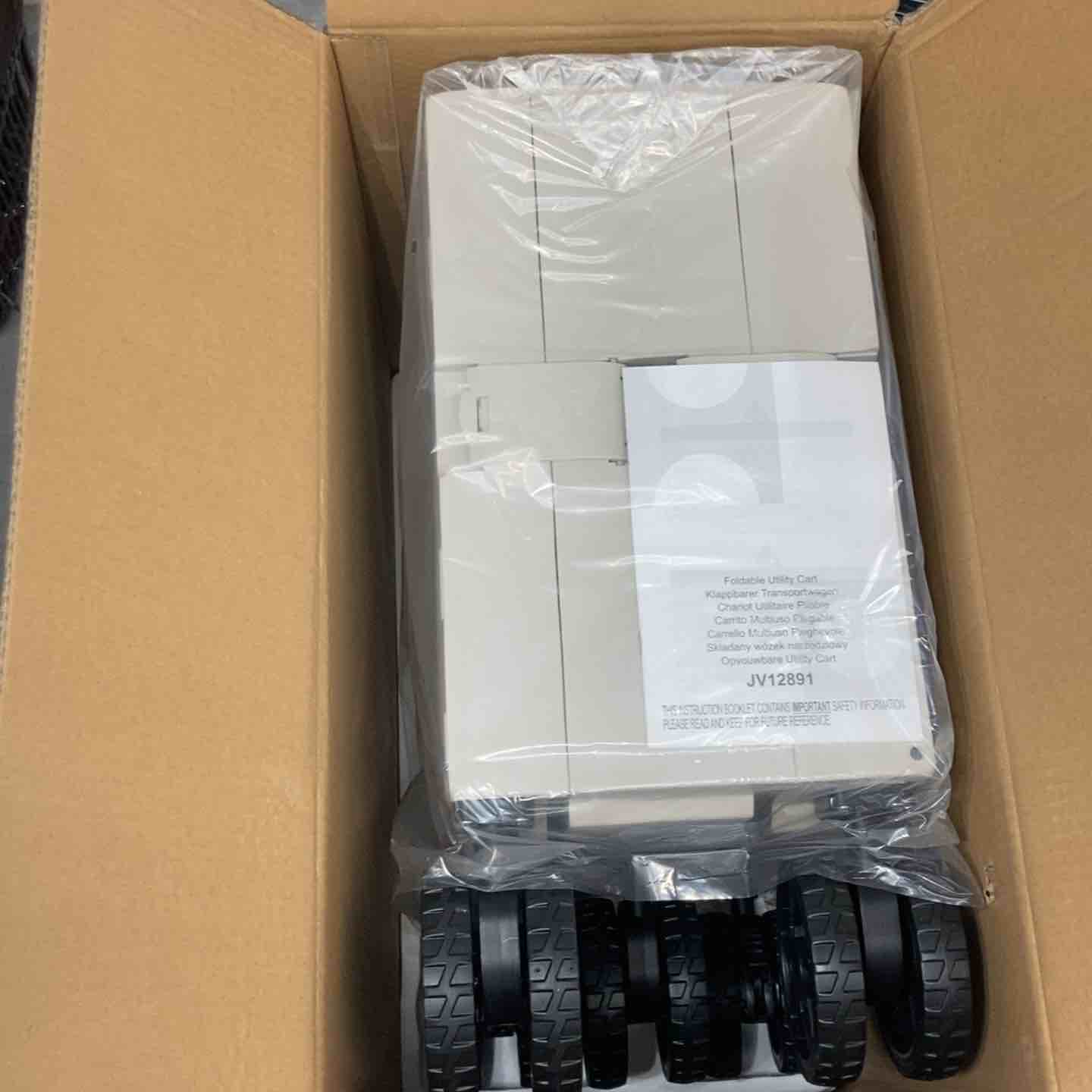 ◇Costway 大型折りたたみキャリーワゴン JV12891WH カラー：ホワイト ショッピングカート 折り畳み式【戸田店】 ◇Costway 大型折りたたみキャリーワゴン JV12891WH カラー：ホワイト